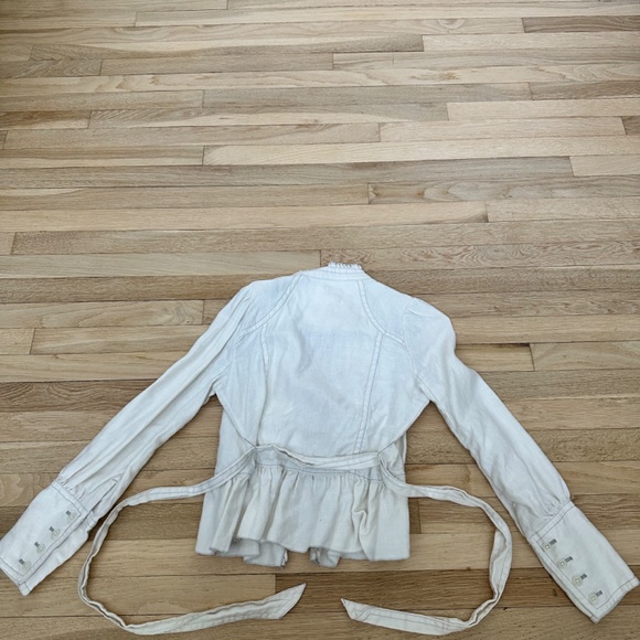 Anthropologie Louie - Pleasure Hunter Jacket Blazer Beige - Picture 2 of 4